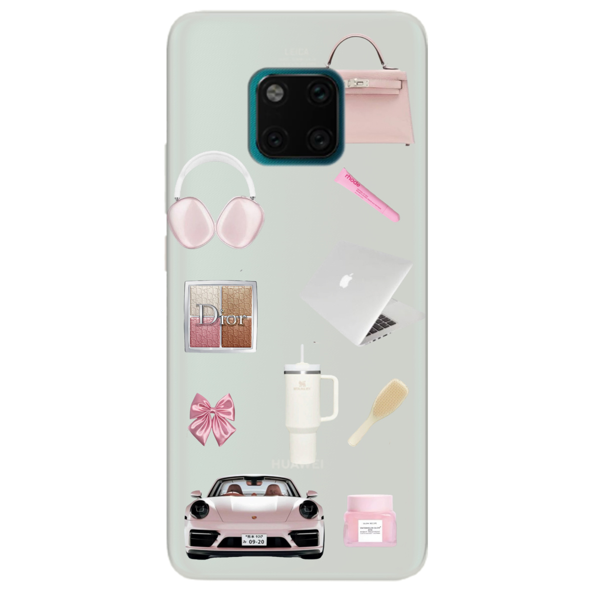 Чехол для Huawei Mate 20 Pro полупрозрачный матовый soft touch Высокий стиль - фото 1 - Чехлы для телефонов