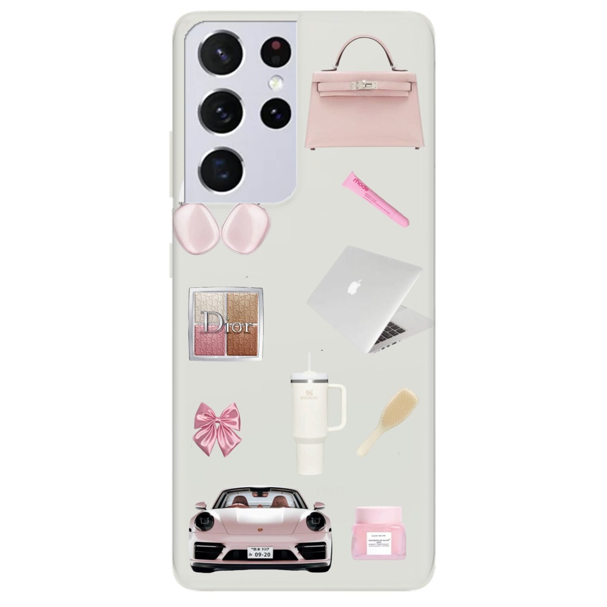 Чехол для Samsung Galaxy S21 Ultra полупрозрачный матовый soft touch Высокий стиль - фото 1 - Чехлы для телефонов