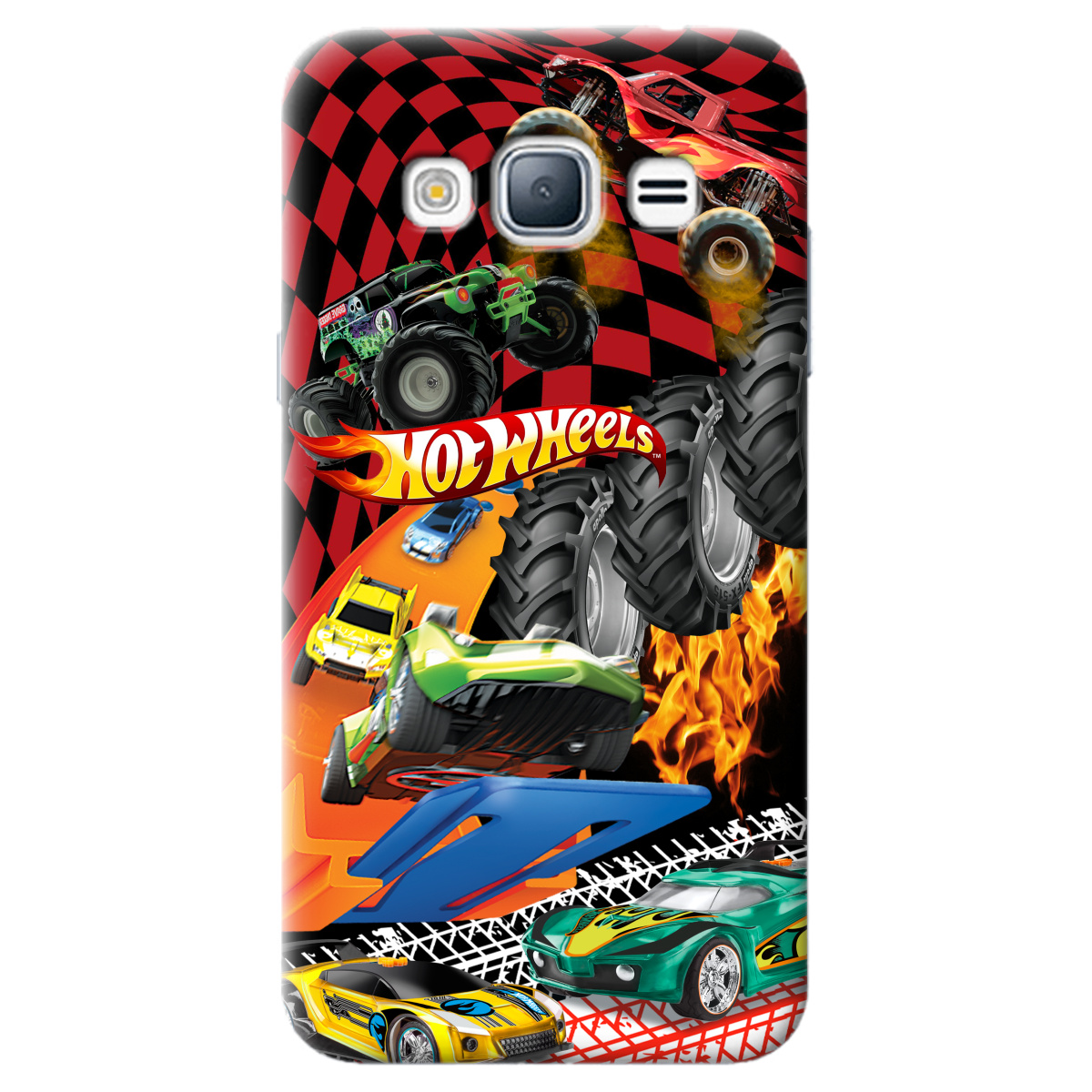 Чехол для Samsung Galaxy J3 2016 Hot Wheels - фото 1 - Чехлы для телефонов