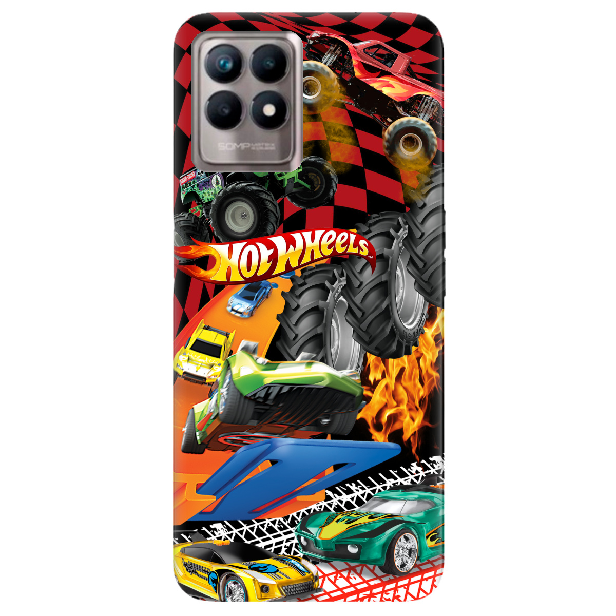 Чохол для Realme 8i Hot Wheels - фото 1 Чохол для Realme 8i Hot Wheels - фото 1 - Чохли для телефонів