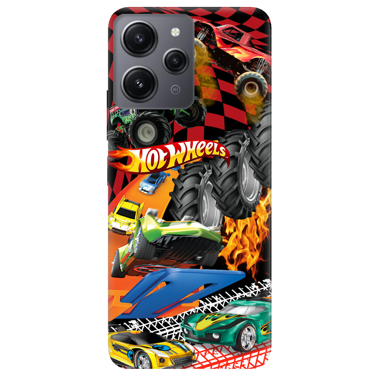 Чехол для Xiaomi Redmi 12 Hot Wheels - фото 1 - Чехлы для телефонов