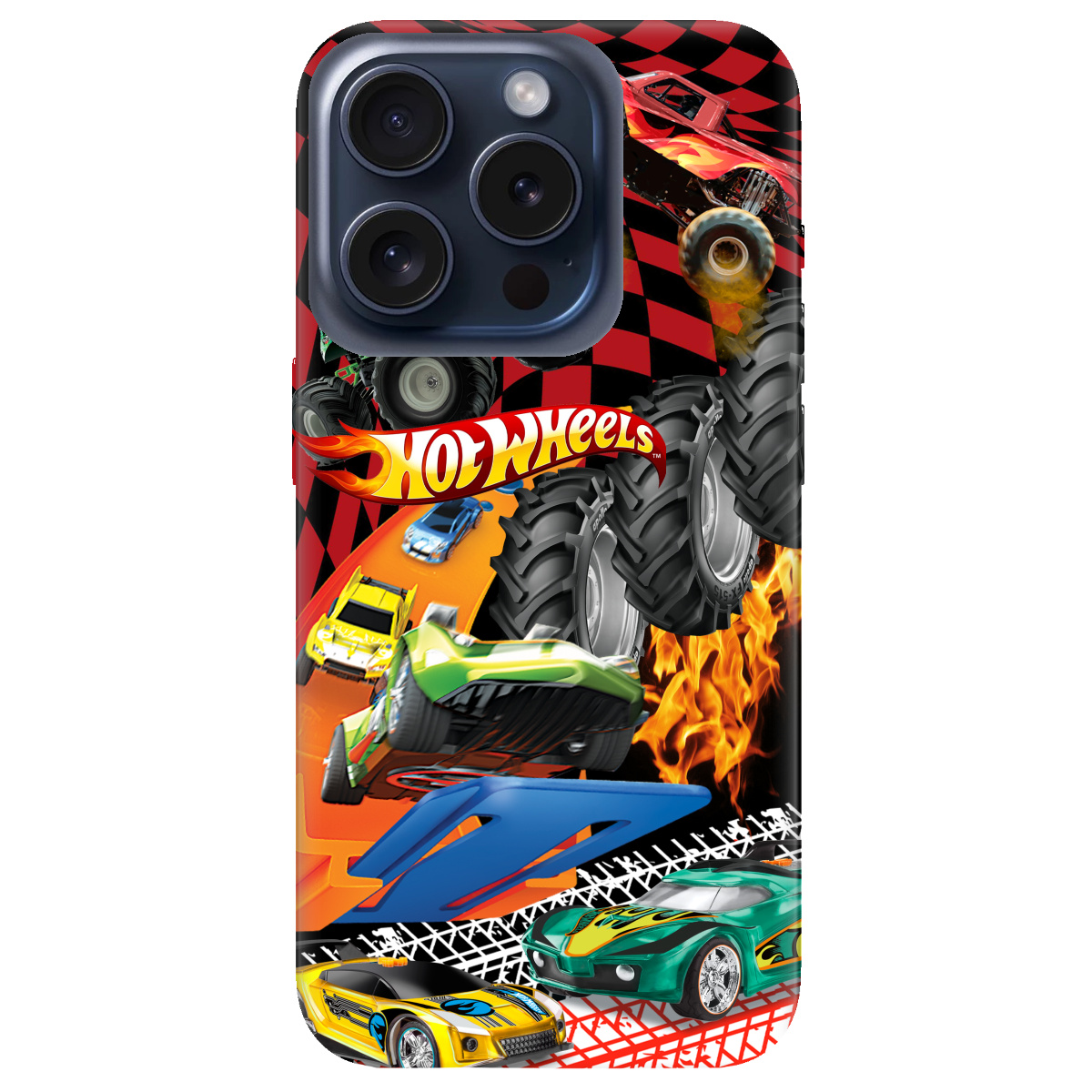 Чехол для Apple iPhone 15 Pro Hot Wheels - фото 1 Чехол для Apple iPhone 15 Pro Hot Wheels - фото 1 - Чехлы для телефонов