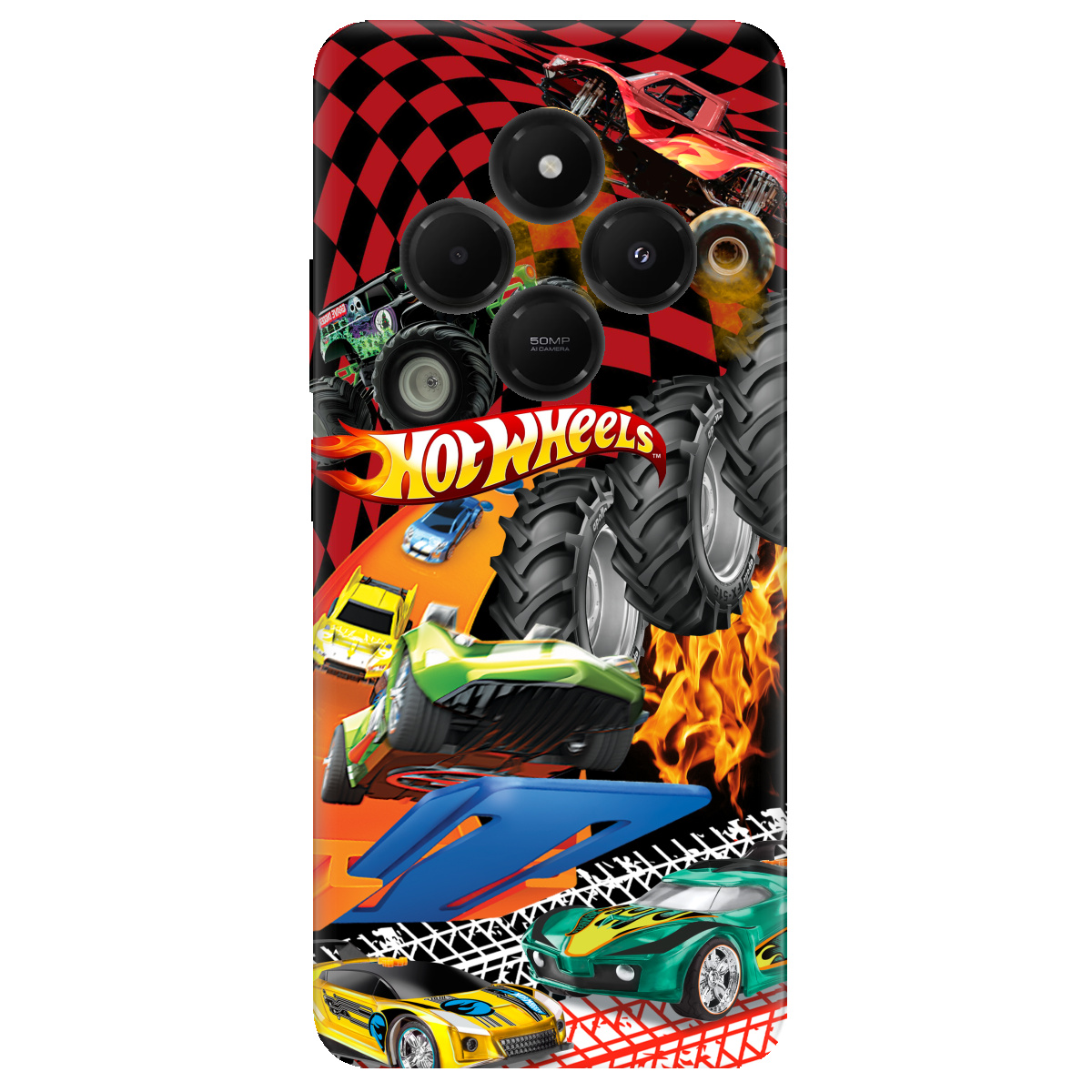 Чехол для Xiaomi Redmi 14C Hot Wheels - фото 1 - Чехлы для телефонов
