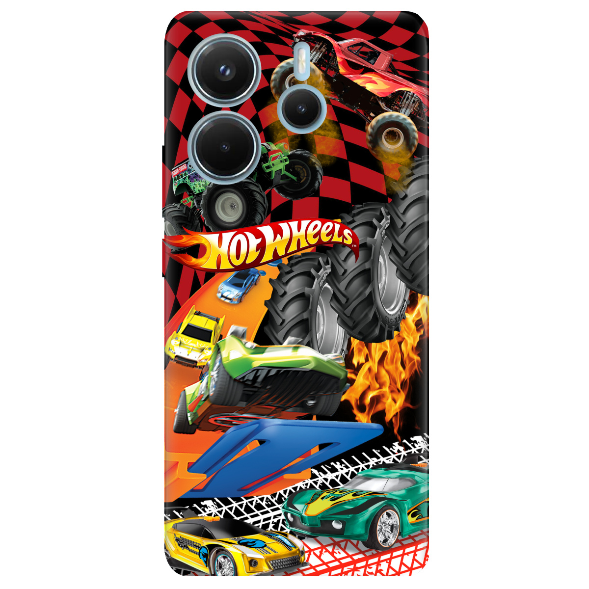 Чехол для Xiaomi Redmi Note 14 4G Hot Wheels - фото 1 - Чехлы для телефонов