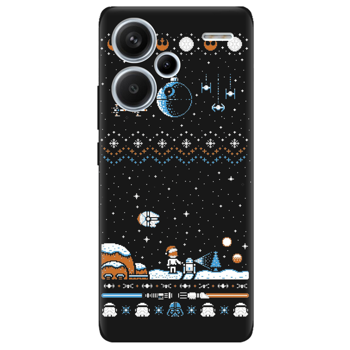 Чехол для Xiaomi Redmi Note 13 Pro + черный матовый soft touch Star wars - фото 1 - Чехлы для телефонов