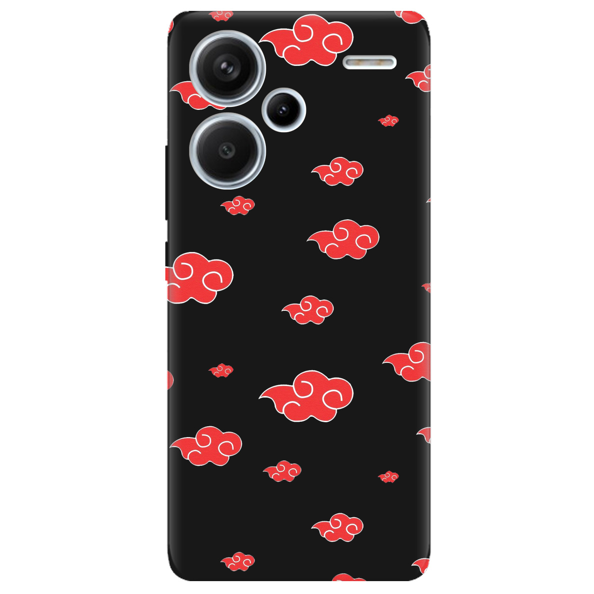Чехол для Xiaomi Redmi Note 13 Pro + черный матовый soft touch Akatsuki - фото 1 - Чехлы для телефонов