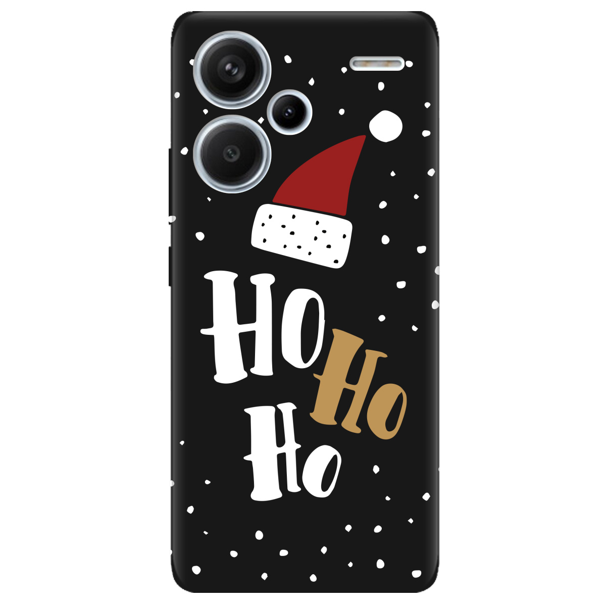 Чохол для Xiaomi Redmi Note 13 Pro + чорний матовий soft touch Ho-ho-ho - фото 1 - Чохли для телефонів
