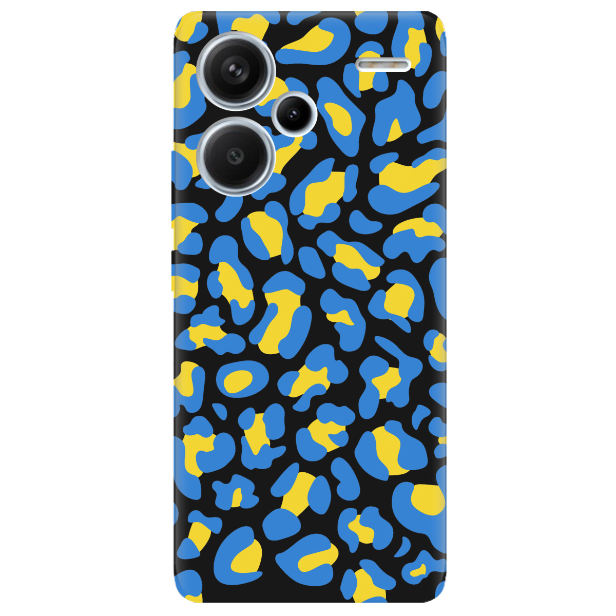 Чехол для Xiaomi Redmi Note 13 Pro + черный матовый soft touch LeopardUA - фото 1 - Чехлы для телефонов