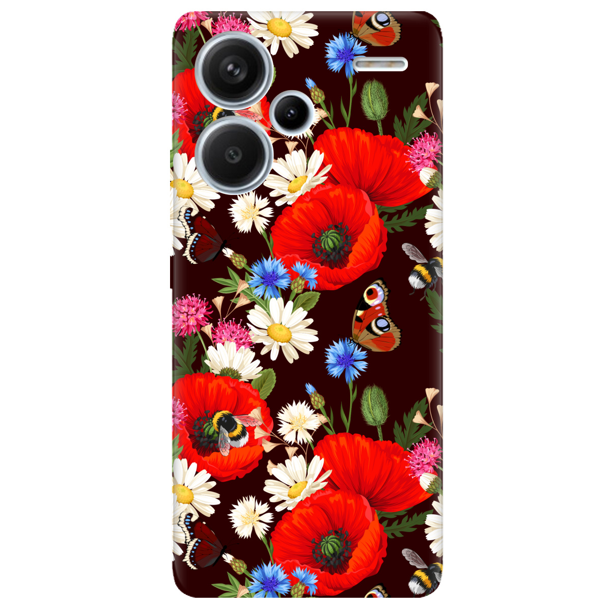 Чехол для Xiaomi Redmi Note 13 Pro + Лугові квіти - фото 1 - Чехлы для телефонов