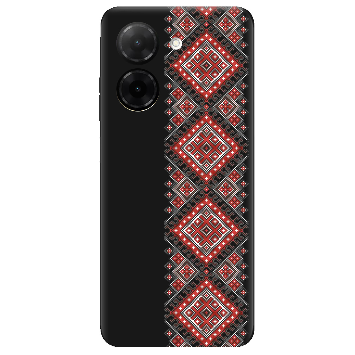 Чехол для Xiaomi Redmi A5 черный матовый soft touch Вишиванка - фото 1 - Чехлы для телефонов