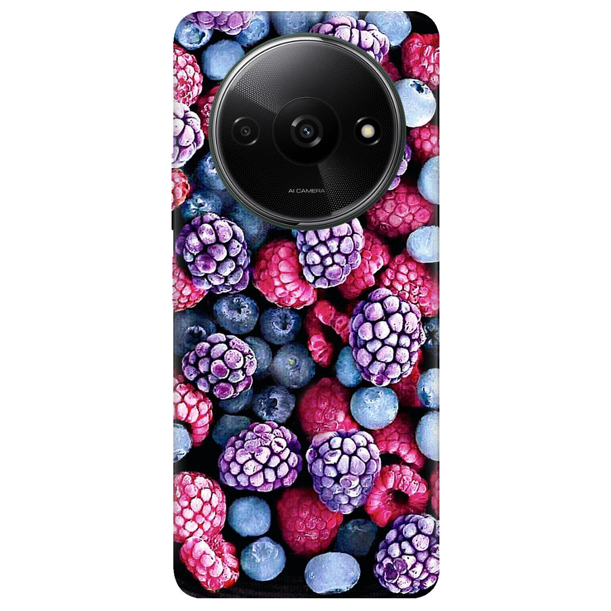 Чехол для Xiaomi Redmi A3 прозрачный Frosty berry - фото 1 - Чехлы для телефонов