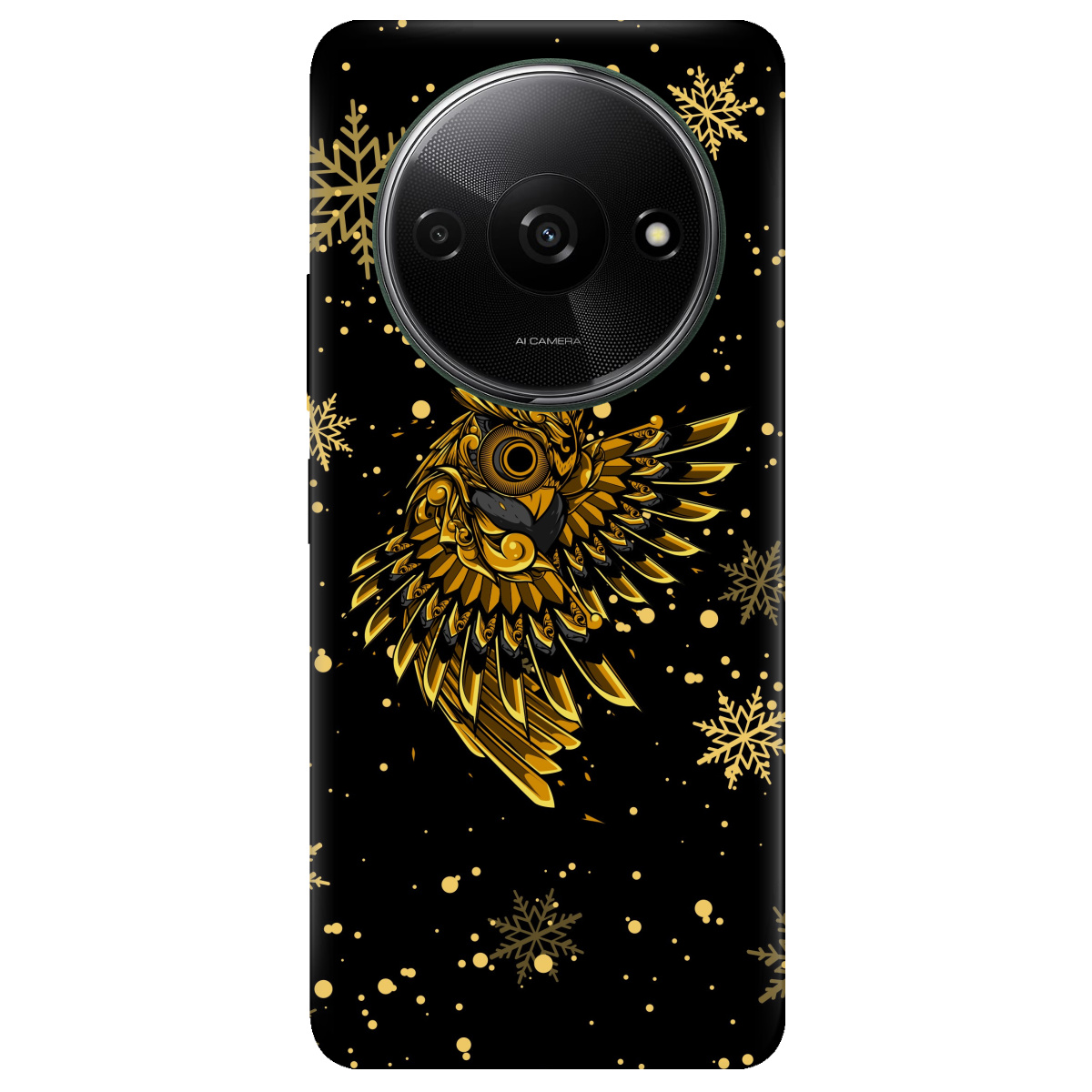 Чехол для Xiaomi Redmi A3 прозрачный Gold sova - фото 1 - Чехлы для телефонов