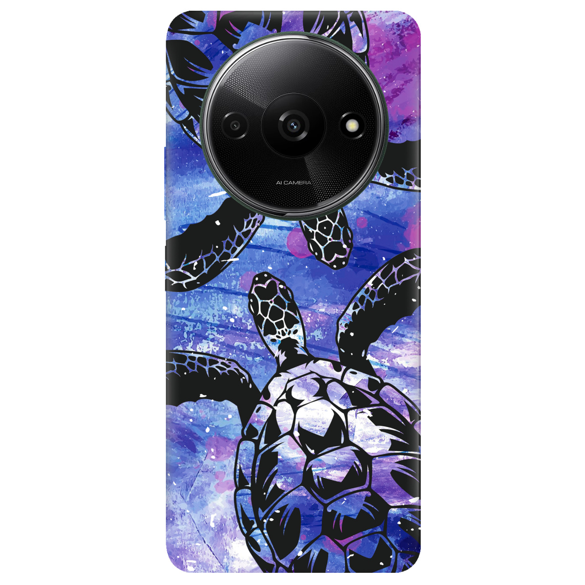 Чохол для Xiaomi Redmi A3 прозорий Turtles - фото 1 - Чохли для телефонів