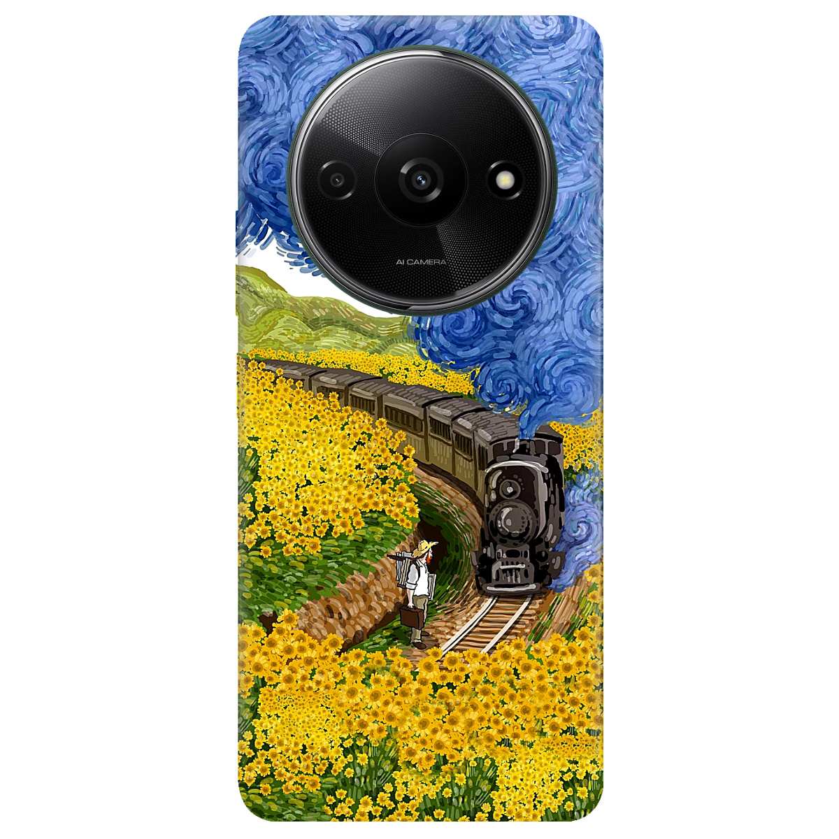 Чехол для Xiaomi Redmi A3 прозрачный Train - фото 1 - Чехлы для телефонов