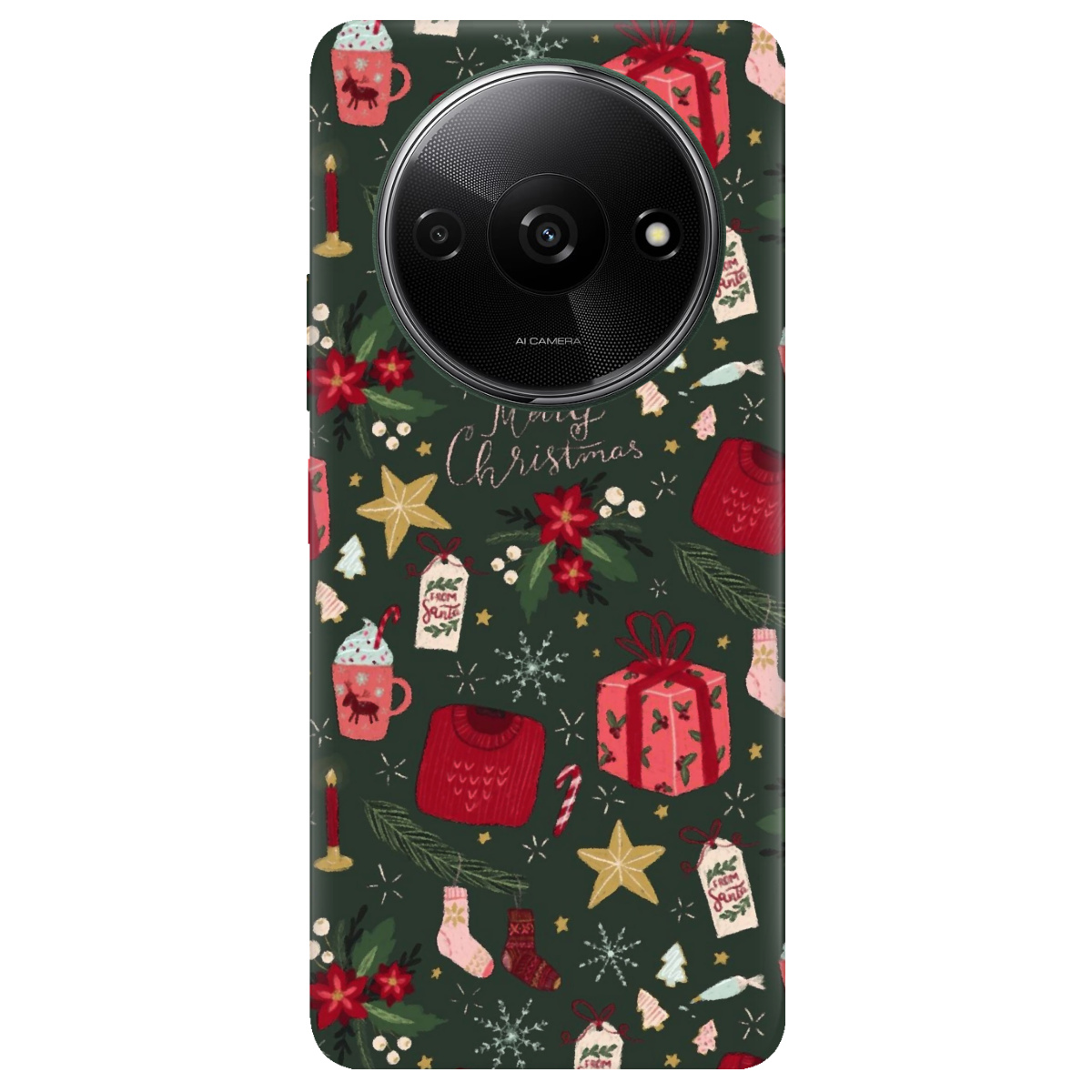 Чохол для Xiaomi Redmi A3 прозорий Merry christmas - фото 1 - Чохли для телефонів