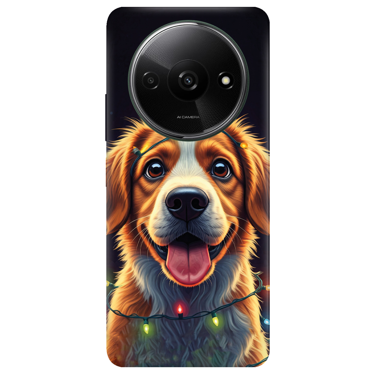 Чехол для Xiaomi Redmi A3 прозрачный Festive Pup - фото 1 - Чехлы для телефонов