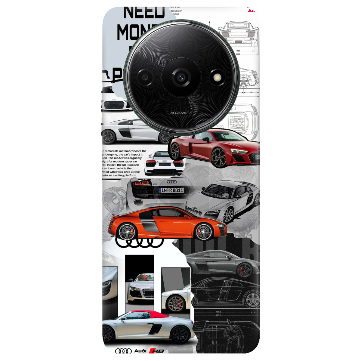 Чехол для Xiaomi Redmi A3 прозрачный Audi - фото 1 - Чехлы для телефонов