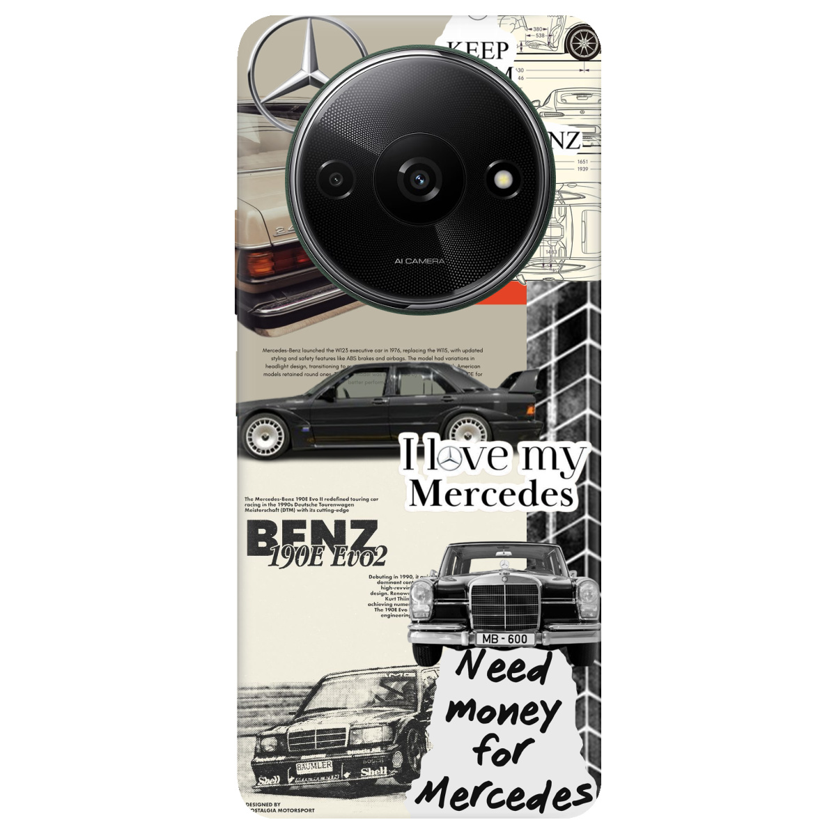 Чохол для Xiaomi Redmi A3 прозорий Mercedes - фото 1 - Чохли для телефонів