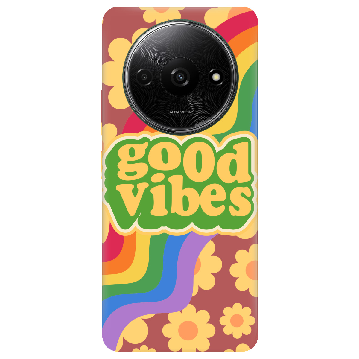 Чехол для Xiaomi Redmi A3 прозрачный Good vibes - фото 1 - Чехлы для телефонов
