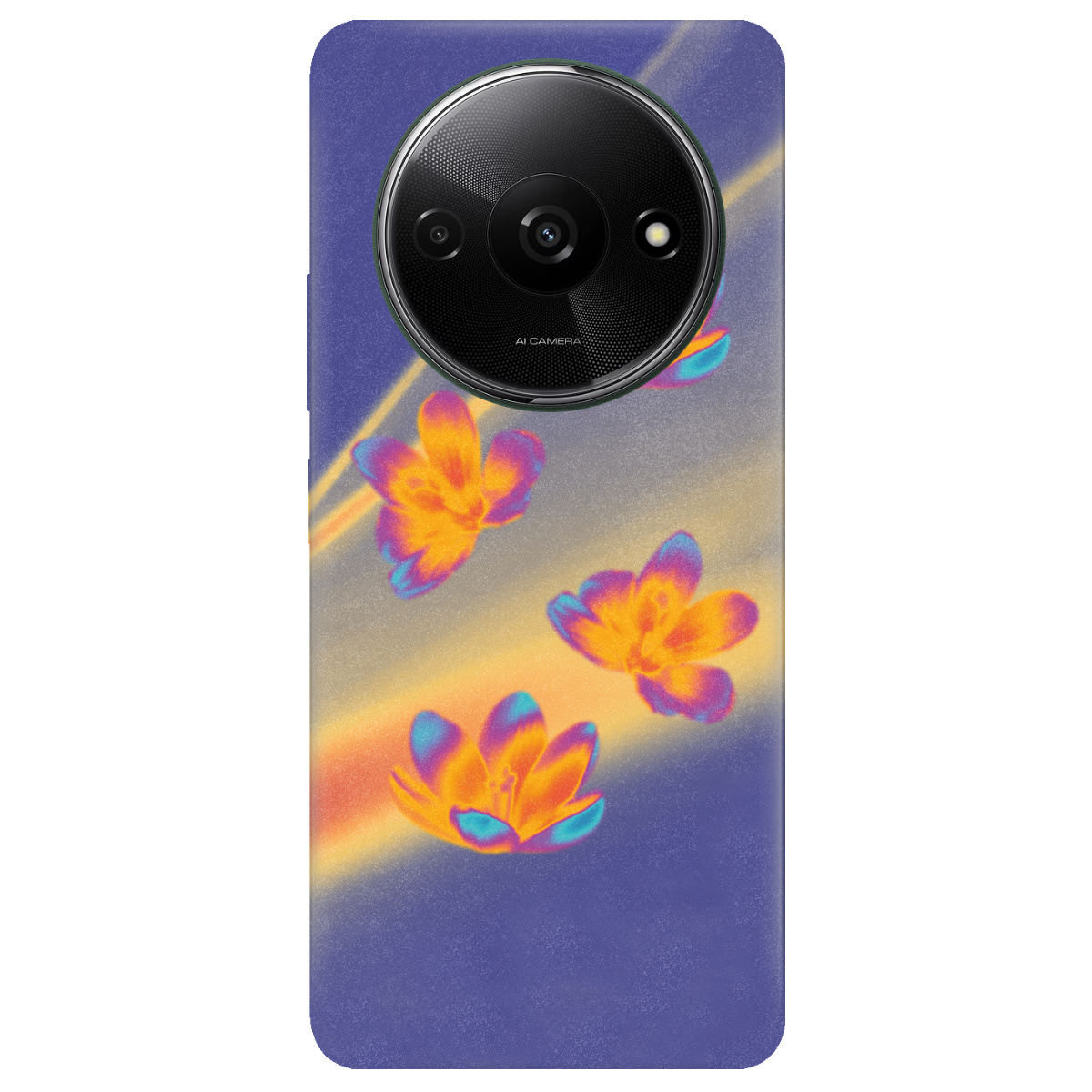 Чохол для Xiaomi Redmi A3 прозорий Тепловий цвіт - фото 1 Чохол для Xiaomi Redmi A3 прозорий Тепловий цвіт - фото 1 - Чохли для телефонів