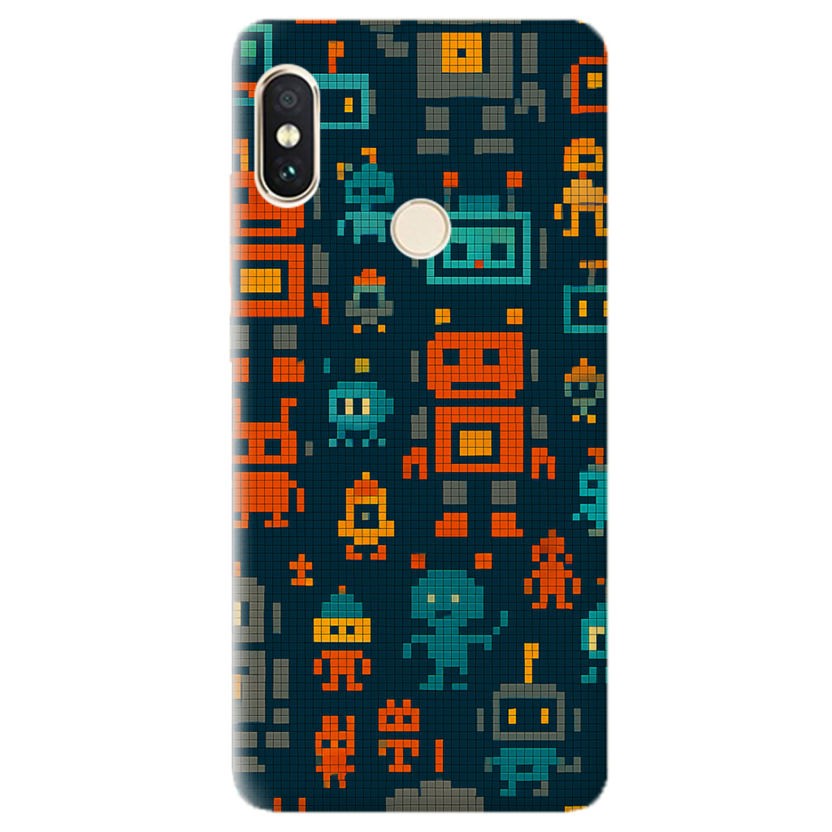 Чохол для Xiaomi Redmi Note 5 Піксельні роботи - фото 1 - Чохли для телефонів