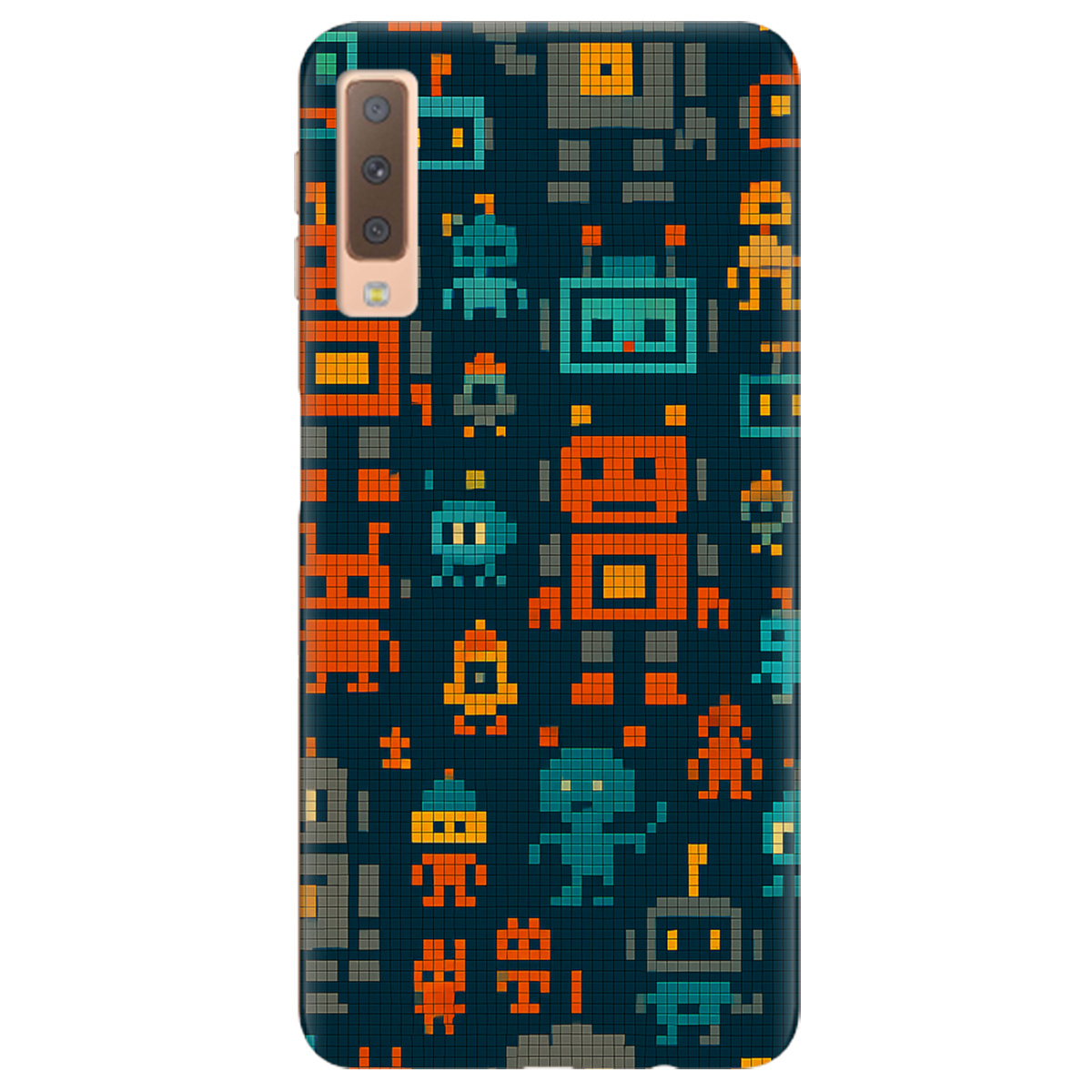 Чехол для Samsung Galaxy A7 2018 Пиксельные работы - фото 1 Чехол для Samsung Galaxy A7 2018 Пиксельные работы - фото 1 - Чехлы для телефонов