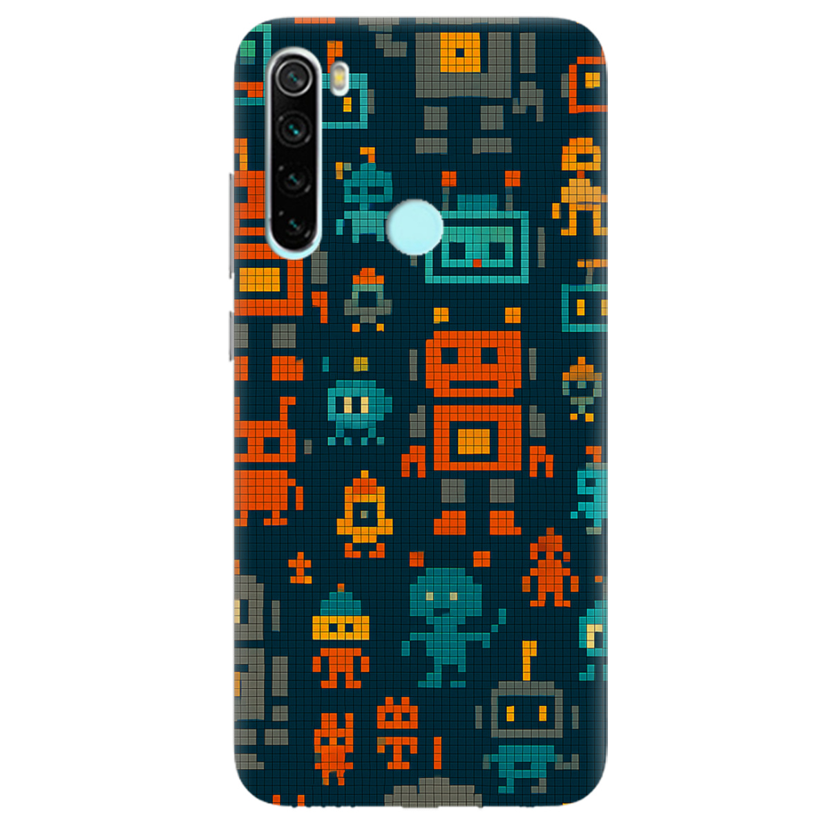 Чохол для Xiaomi Redmi Note 8T Піксельні роботи - фото 1 Чохол для Xiaomi Redmi Note 8T Піксельні роботи - фото 1 - Чохли для телефонів