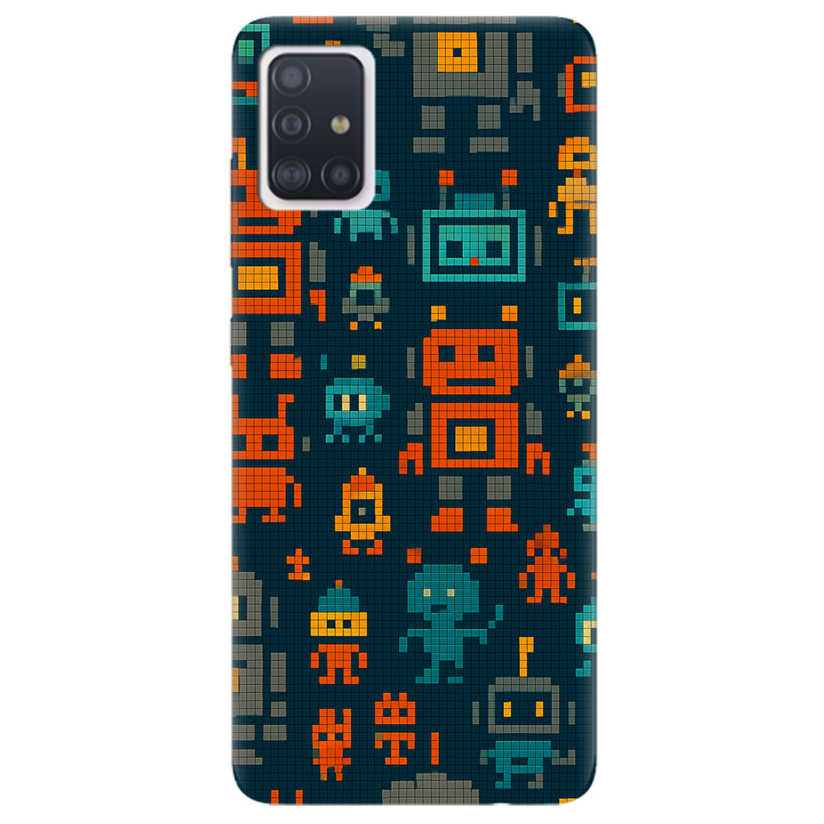 Чохол для Samsung Galaxy A51 Піксельні роботи - фото 1 - Чохли для телефонів
