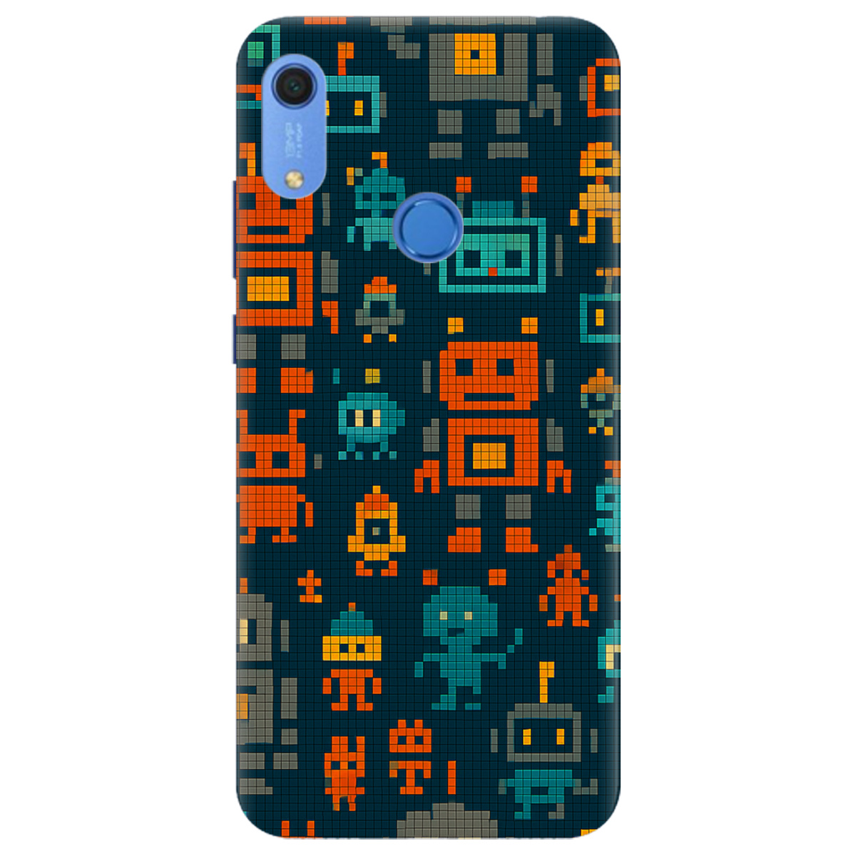 Чохол для Huawei Y6s Піксельні роботи - фото 1 - Чохли для телефонів