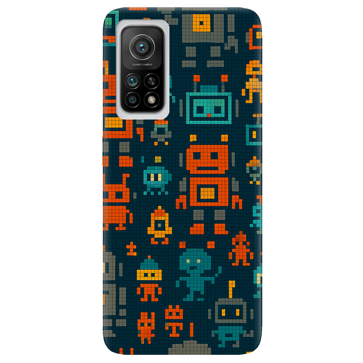 Чохол для Xiaomi Mi 10T/Mi 10T Pro Піксельні роботи - фото 1 - Чохли для телефонів