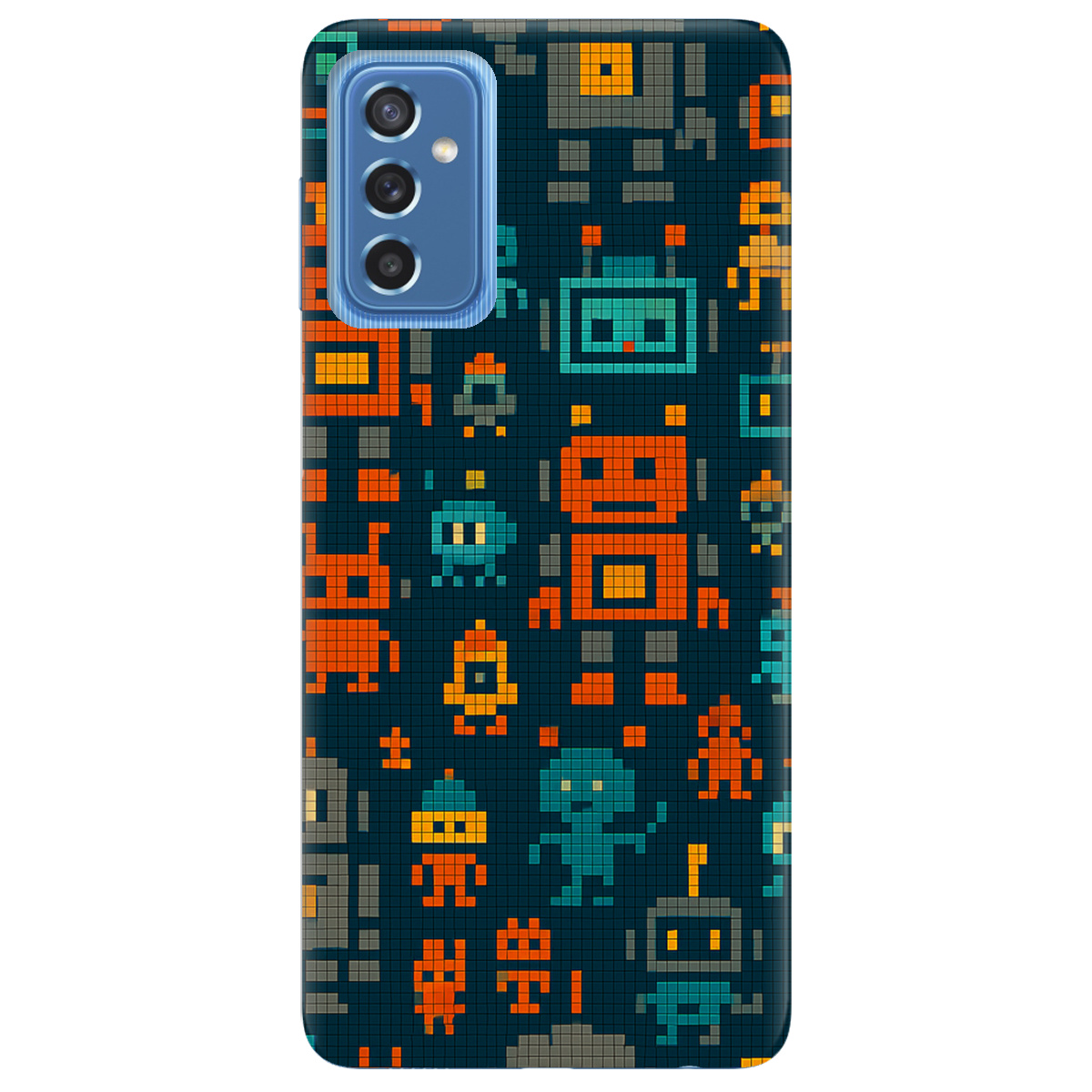 Чохол для Samsung Galaxy M52 Піксельні роботи - фото 1 - Чохли для телефонів