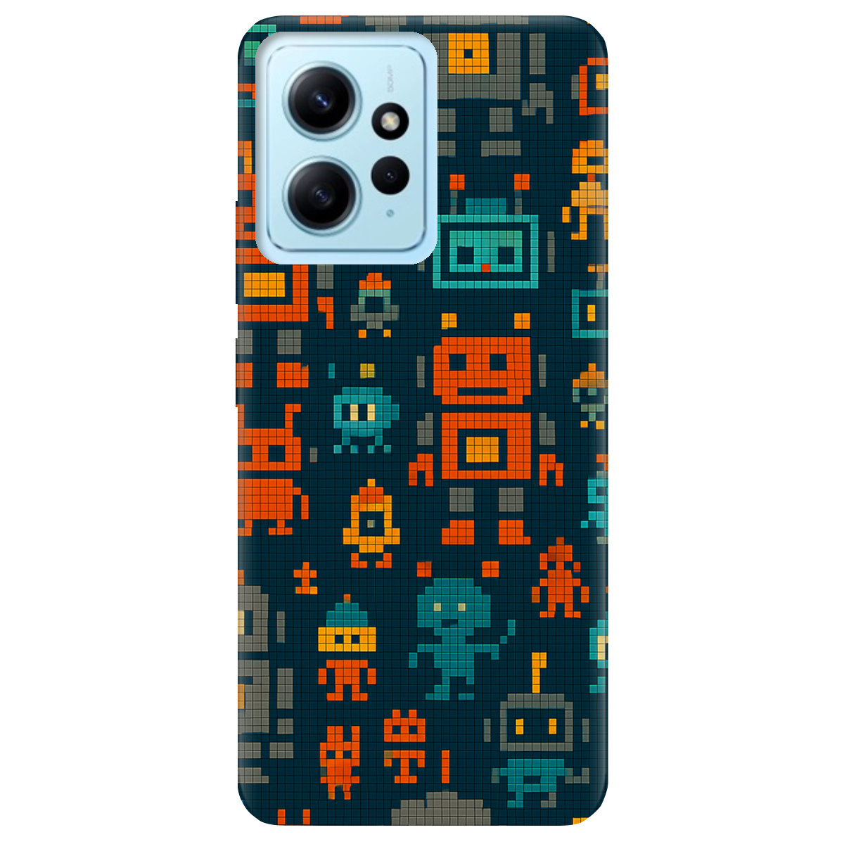 Чохол для Xiaomi Redmi Note 12 4G Піксельні роботи - фото 1 - Чохли для телефонів