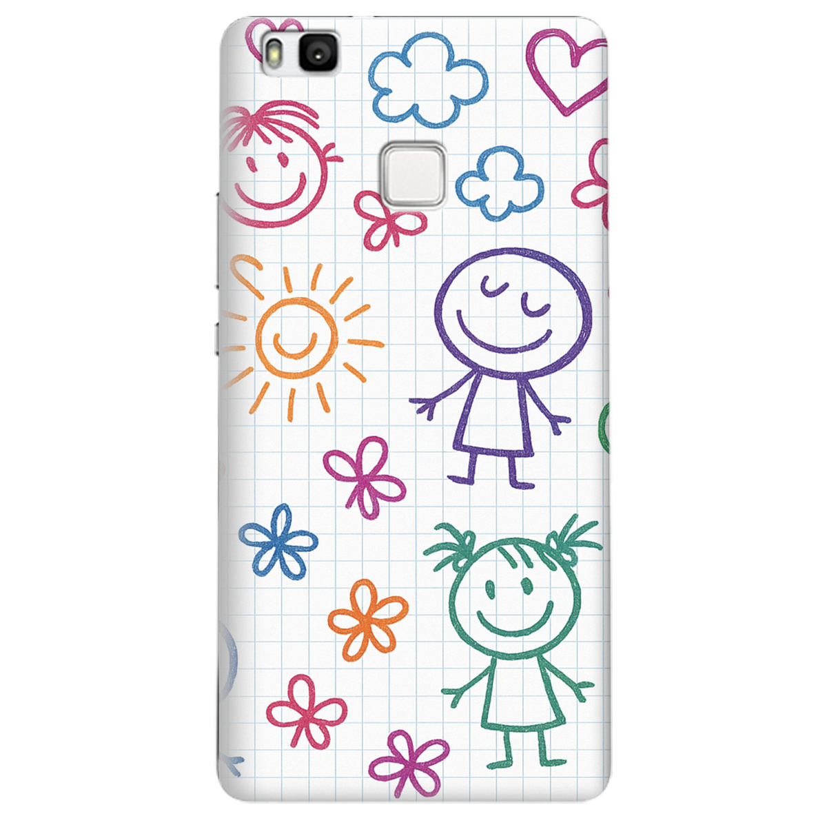 Чехол для Huawei P9 Lite Рисунки в тетради - фото 1 - Чехлы для телефонов