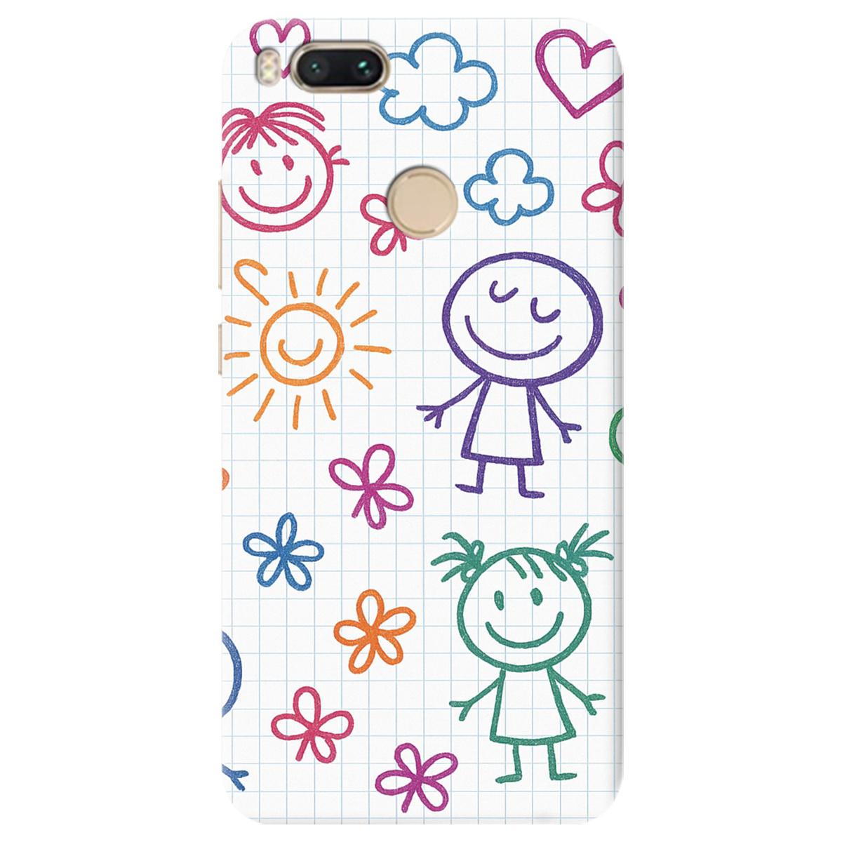 Чехол для Xiaomi Mi A1 Рисунки в тетради - фото 1 - Чехлы для телефонов