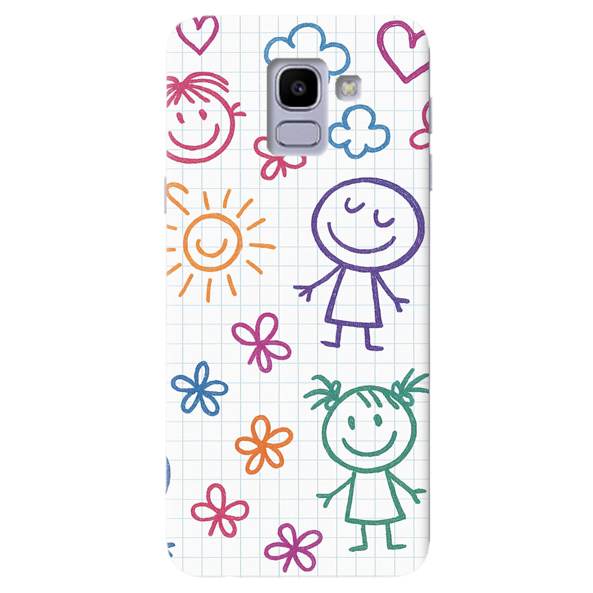 Чохол для Samsung Galaxy J6 2018 Малюнки в зошиті - фото 1 Чохол для Samsung Galaxy J6 2018 Малюнки в зошиті - фото 1 - Чохли для телефонів