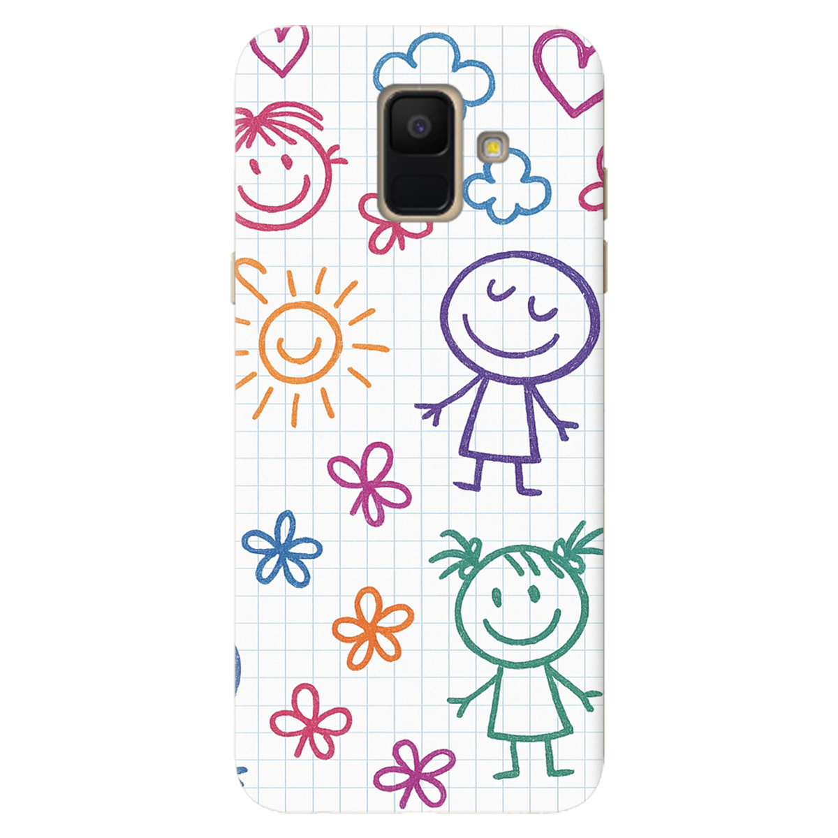 Чехол для Samsung Galaxy A6 2018 Рисунки в тетради - фото 1 Чехол для Samsung Galaxy A6 2018 Рисунки в тетради - фото 1 - Чехлы для телефонов