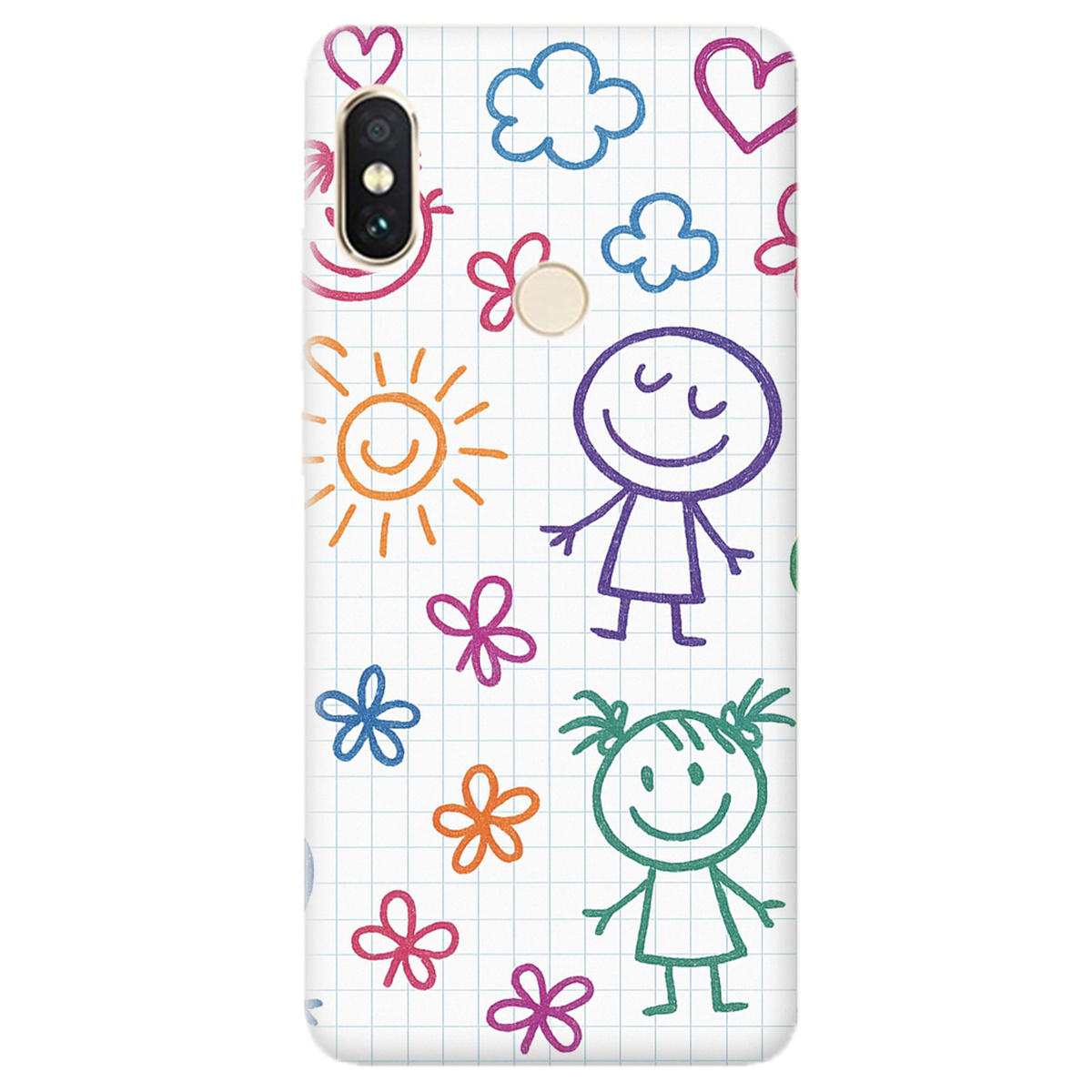 Чехол для Xiaomi Redmi Note 5 Рисунки в тетради - фото 1 - Чехлы для телефонов
