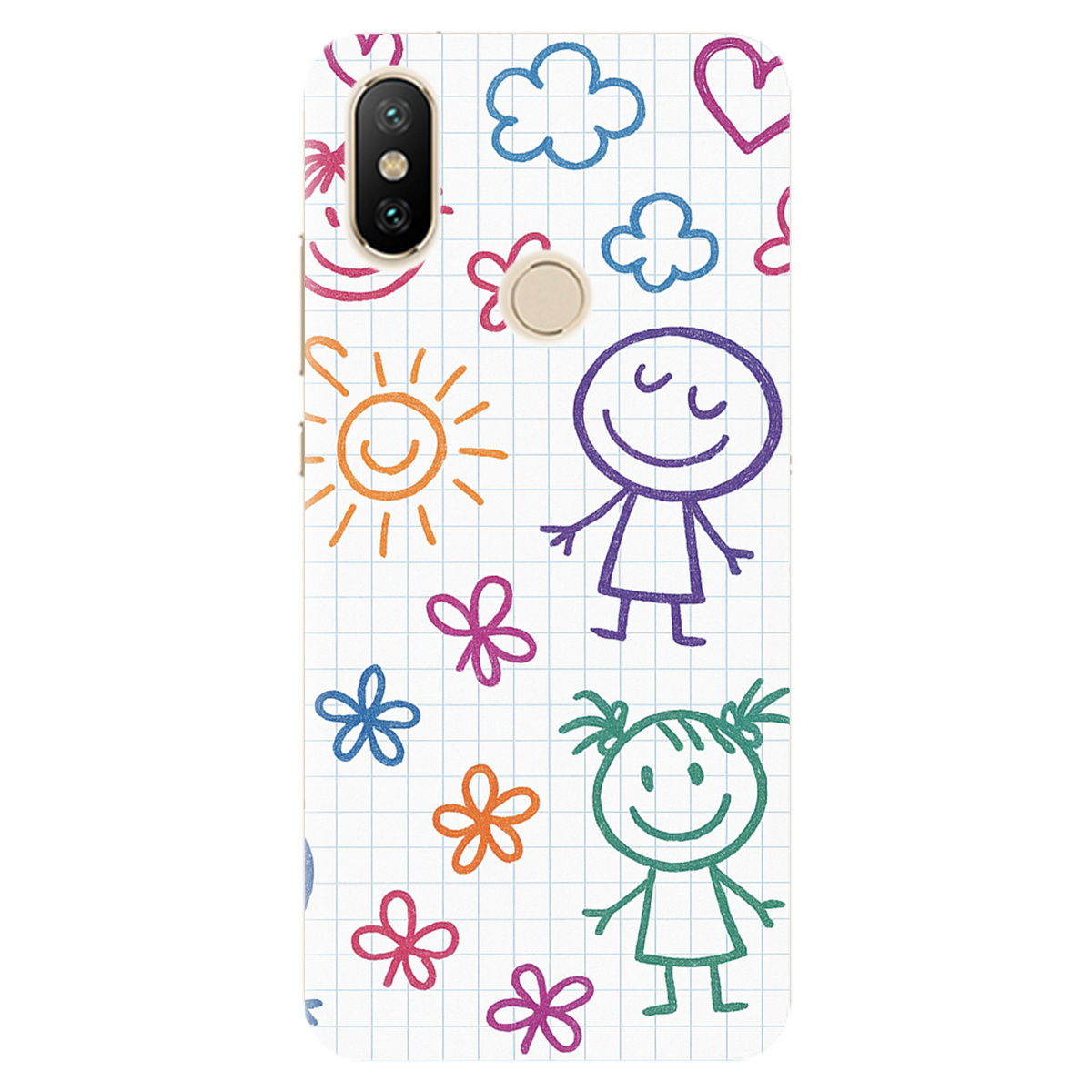 Чехол для Xiaomi Mi A2 Lite Рисунки в тетради - фото 1 - Чехлы для телефонов
