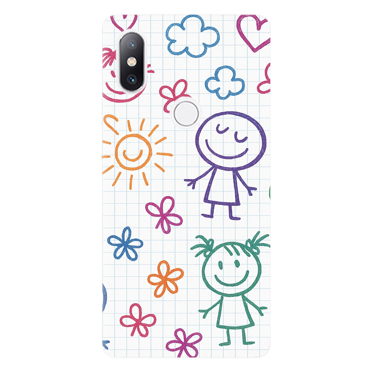 Чехол для Xiaomi Mi Mix 2S Рисунки в тетради - фото 1 - Чехлы для телефонов
