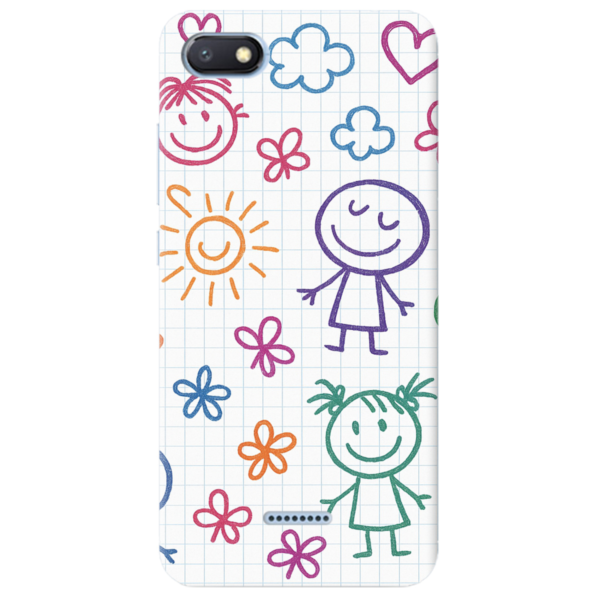 Чехол для Xiaomi Redmi 6A Рисунки в тетради - фото 1 - Чехлы для телефонов