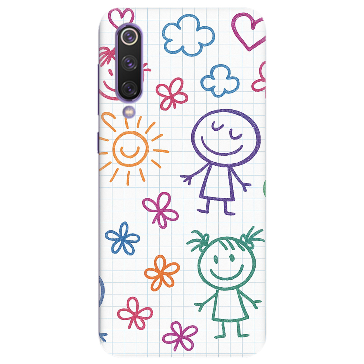 Чехол для Xiaomi Mi 9 SE Рисунки в тетради - фото 1 - Чехлы для телефонов