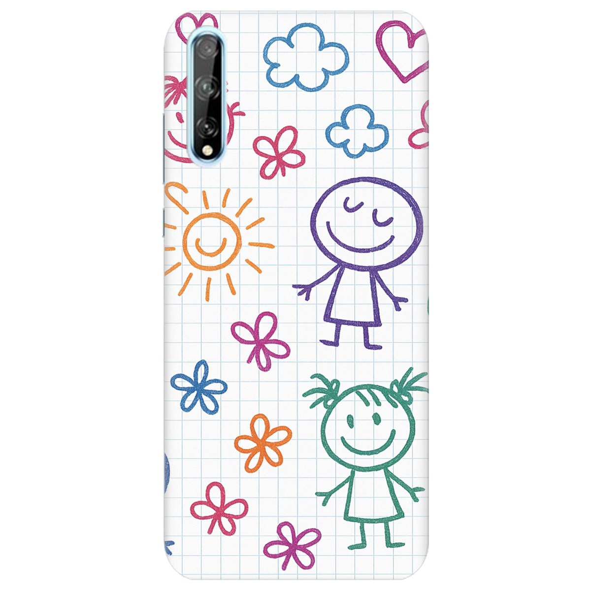 Чехол для Huawei P Smart S Рисунки в тетради - фото 1 - Чехлы для телефонов
