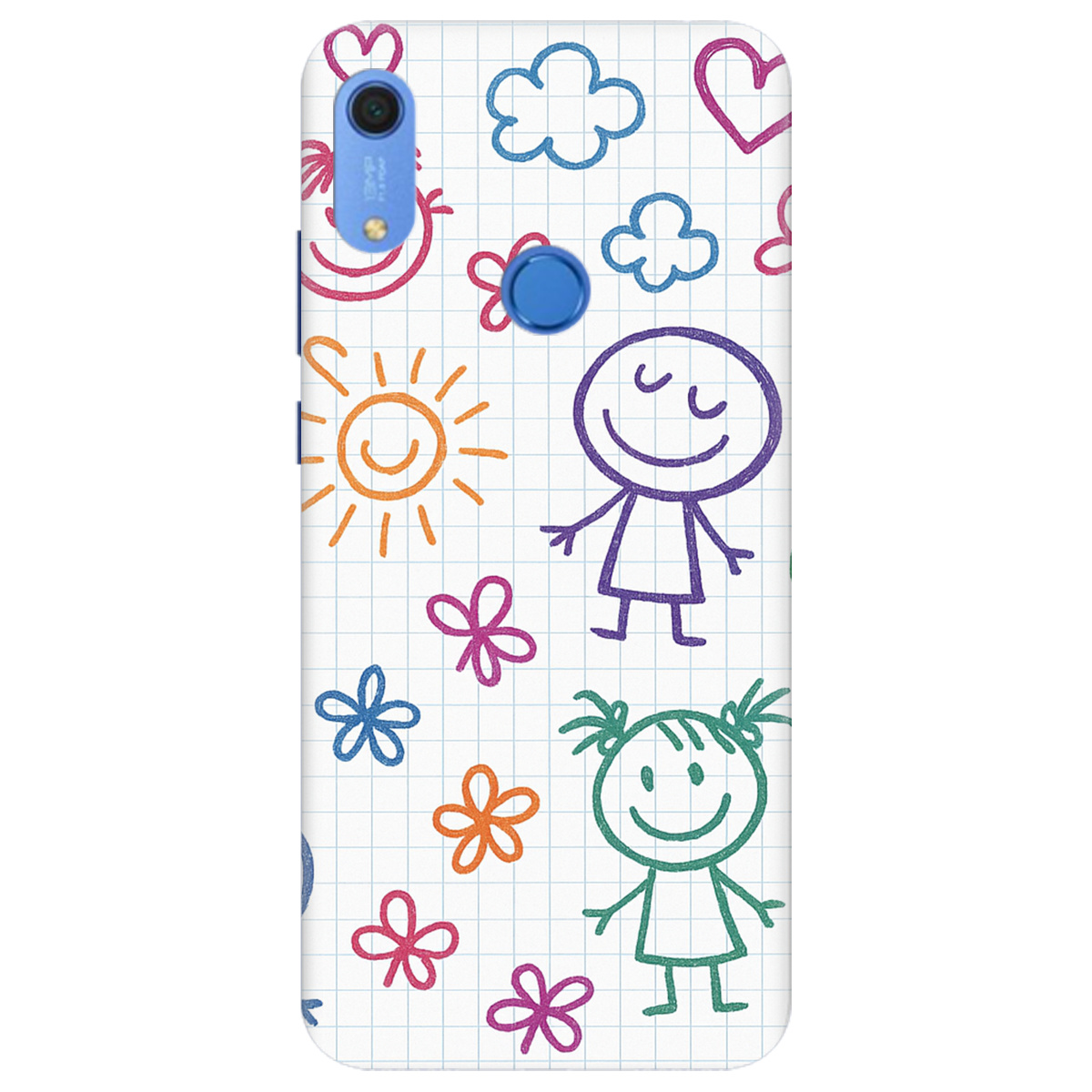 Чехол для Huawei Y6s Рисунки в тетради - фото 1 - Чехлы для телефонов