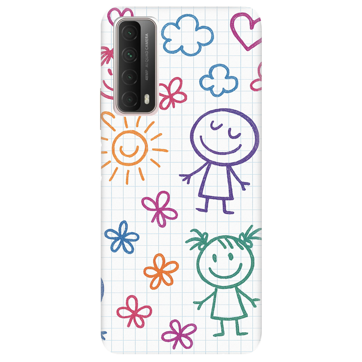 Чехол для Huawei P Smart 2021 Рисунки в тетради - фото 1 - Чехлы для телефонов
