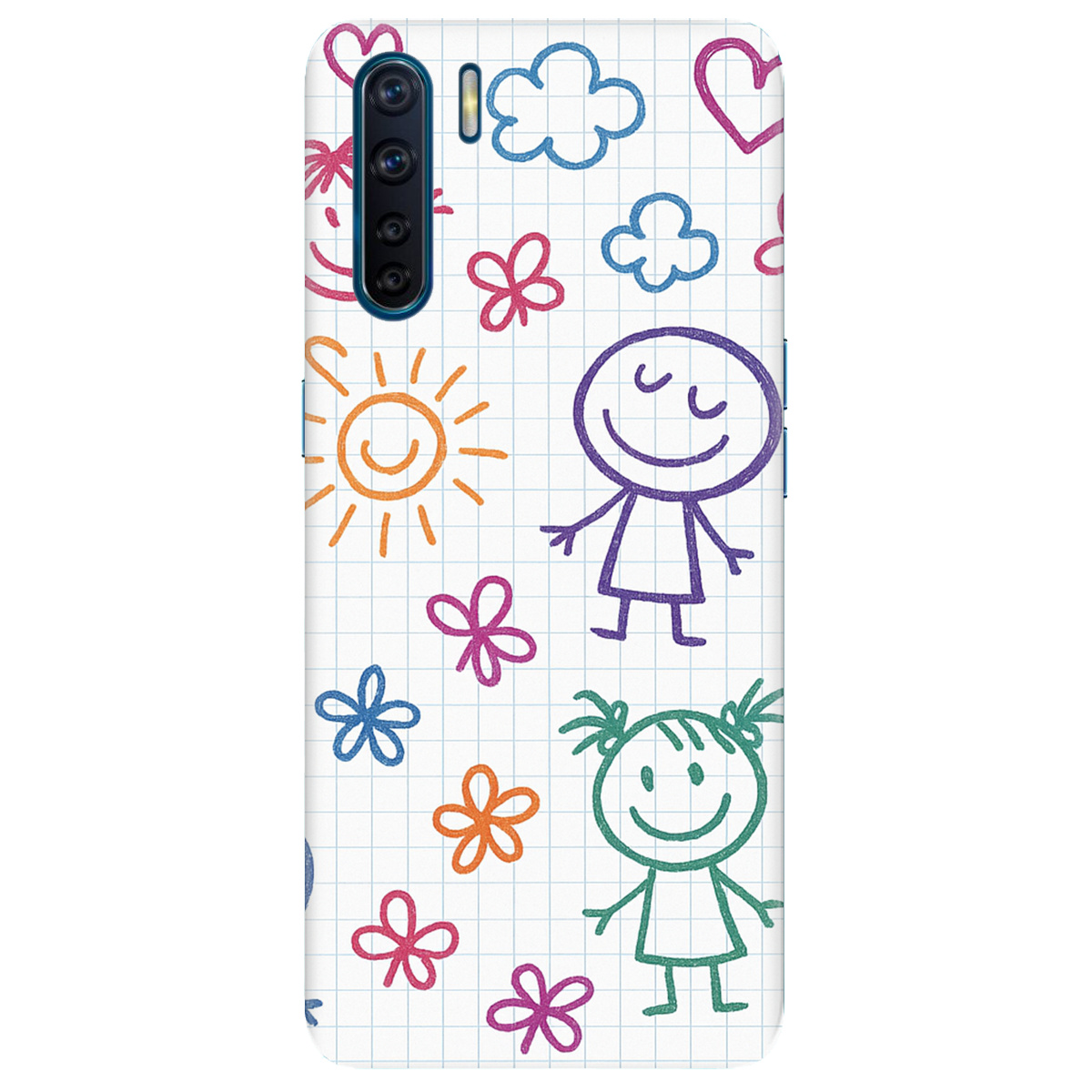Чохол для Oppo A91 Малюнки в зошиті - фото 1 Чохол для Oppo A91 Малюнки в зошиті - фото 1 - Чохли для телефонів