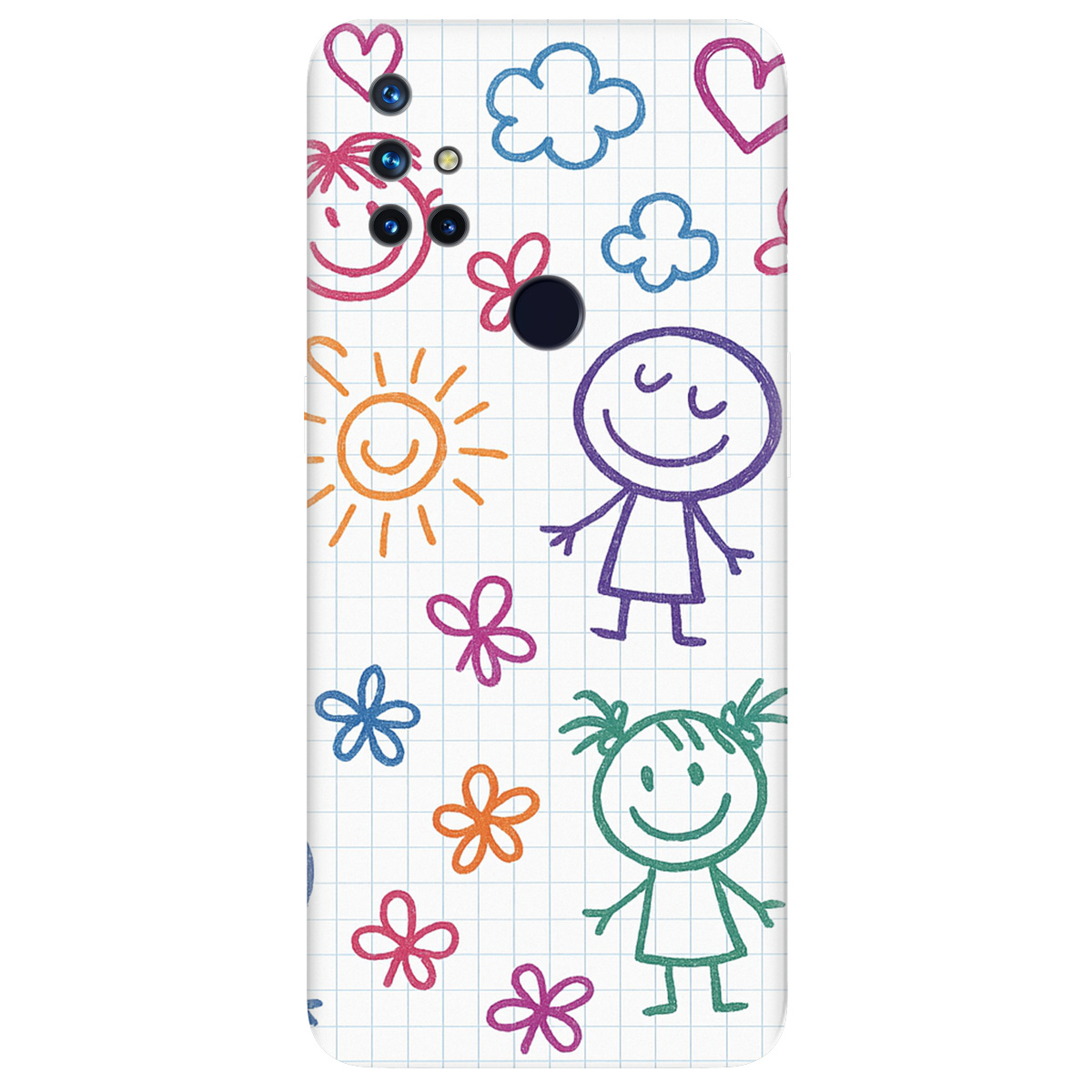 Чехол для OnePlus Nord N10 5G Рисунки в тетради - фото 1 - Чехлы для телефонов