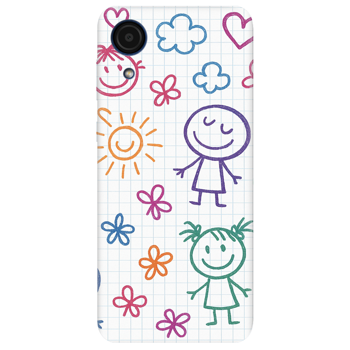 Чехол для Samsung Galaxy А03 Core Рисунки в тетради - фото 1 - Чехлы для телефонов