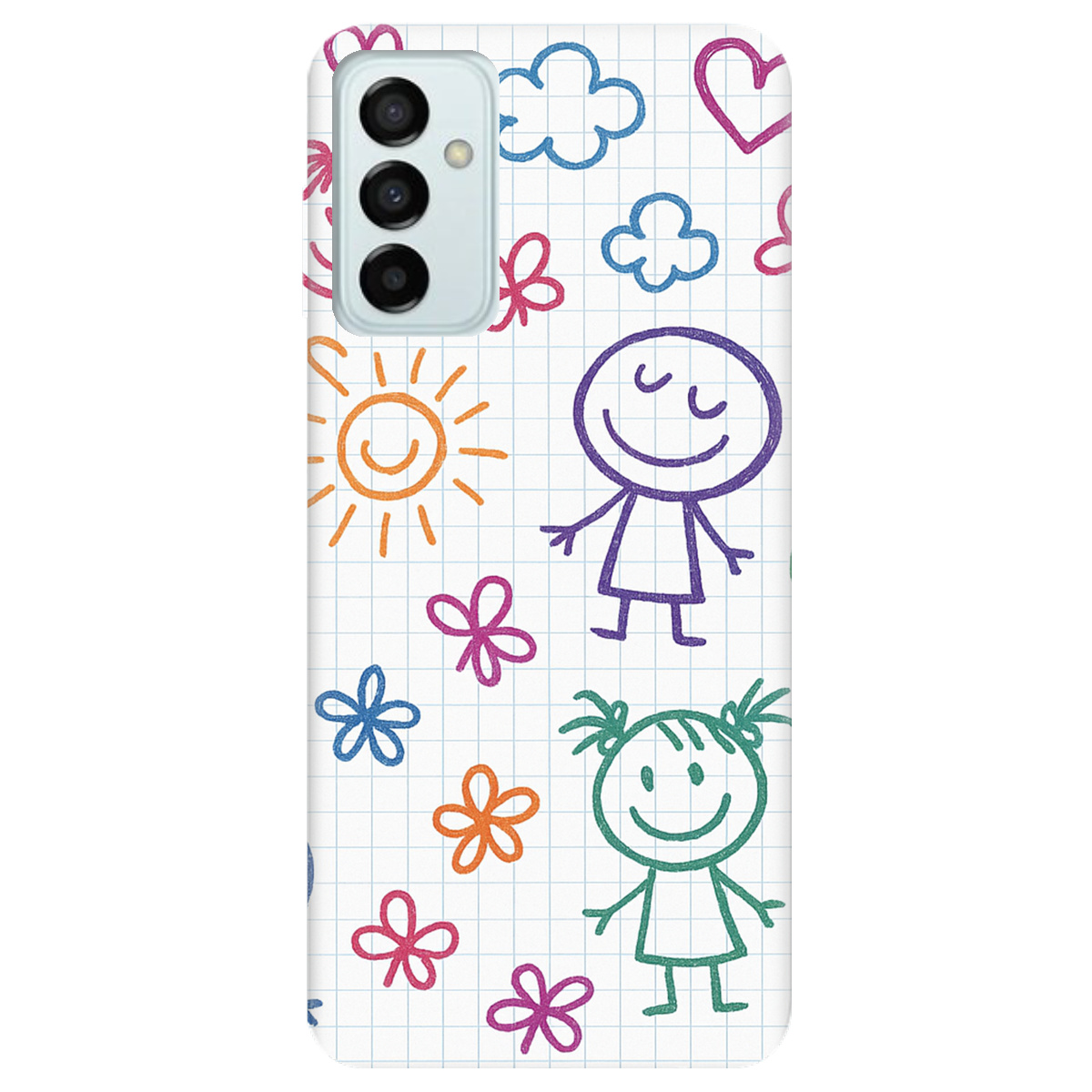Чехол для Samsung Galaxy M13 4G Рисунки в тетради - фото 1 - Чехлы для телефонов