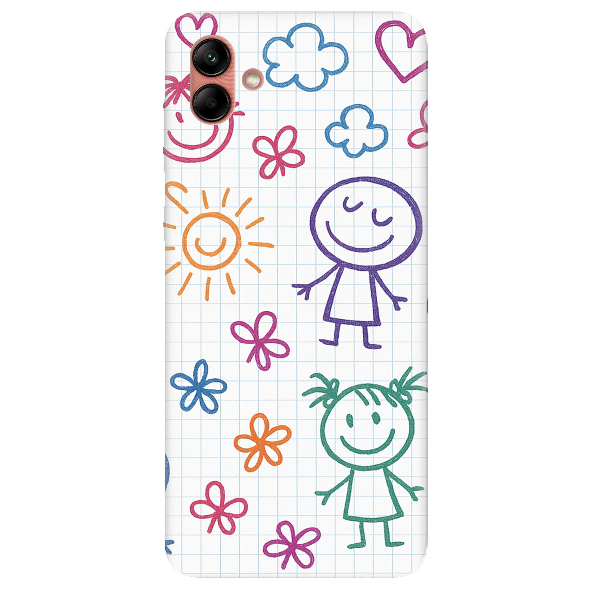 Чехол для Samsung Galaxy A04 Рисунки в тетради - фото 1 - Чехлы для телефонов