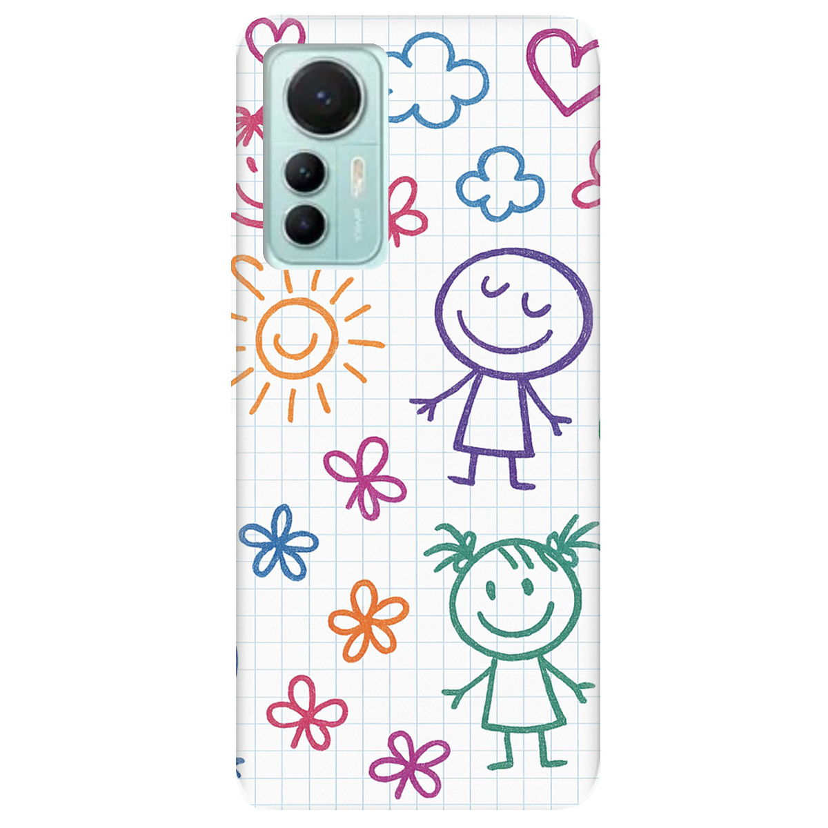 Чехол для Xiaomi 12 Lite Рисунки в тетради - фото 1 - Чехлы для телефонов